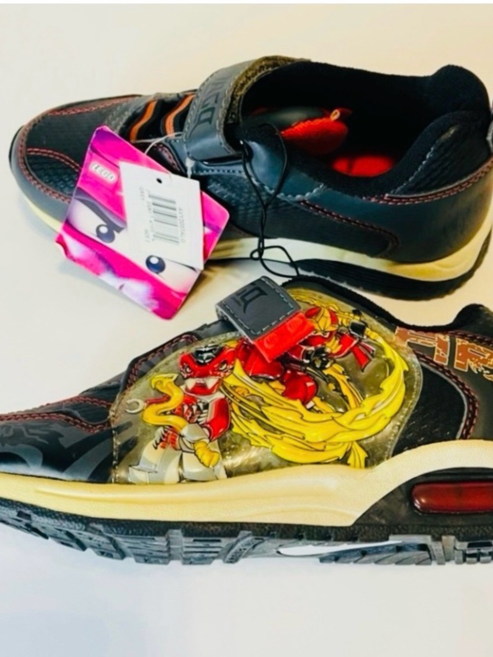 Lego Black and Red Kids Sneakers with Character Detail. (Super Rare Shoes)